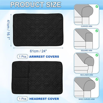 uxcell 2Pcs Sofa Armrest Covers, Armchair Covers - Image 2