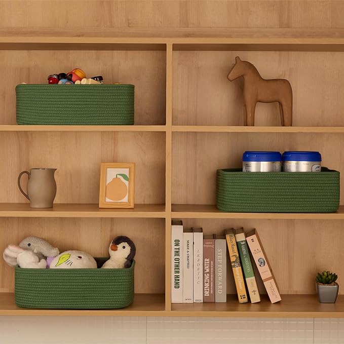 Large Shallow Organizing Baskets 15x11x5.1 Inches - Image 3