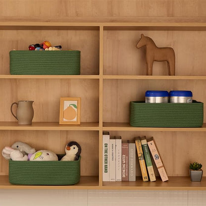 Large Shallow Organizing Baskets 15x11x5.1 Inches - Image 3