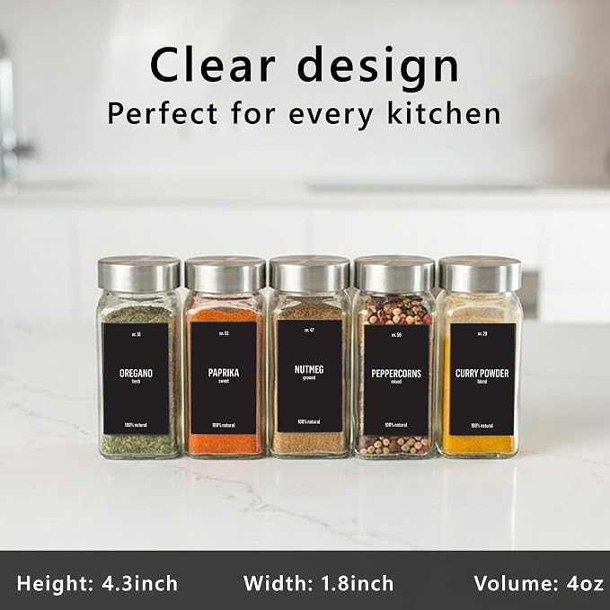Deco haus Glass Spice Jars - Image 3