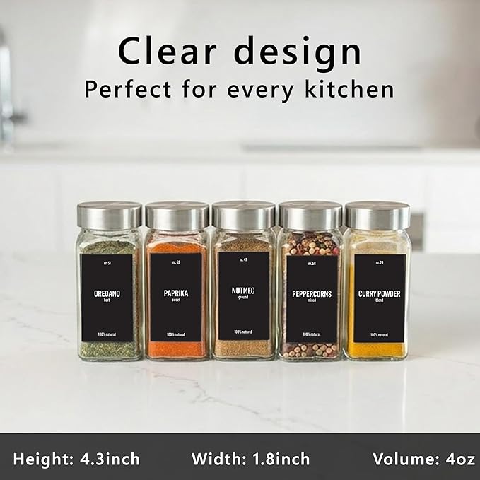 Deco haus Glass Spice Jars - Image 2