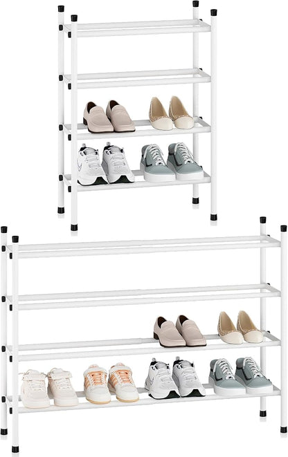 STORAGE MANIAC Expandable Shoe Rack, 16 Pairs Stackable Small Shoe Rack by STORAGEMANIAC