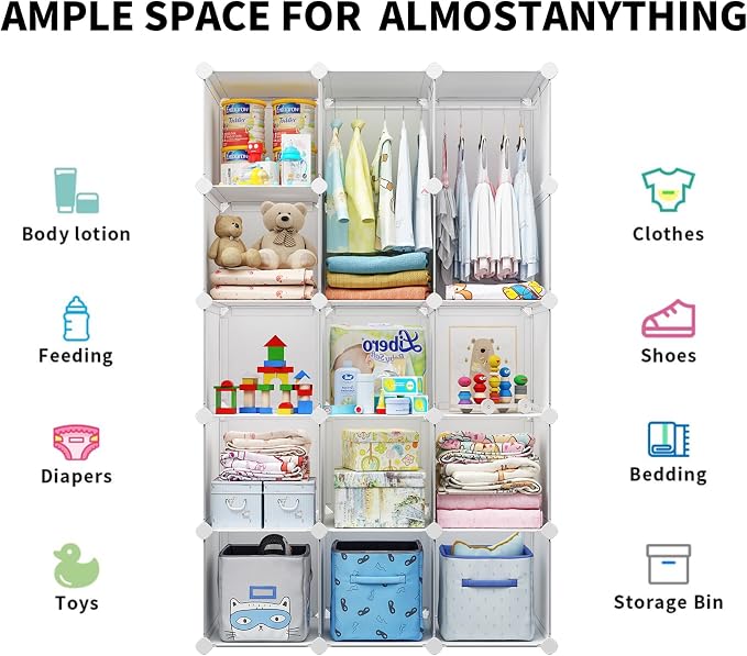 Modular Baby Wardrobe Closet, Portable Children Organizers and Storage - Image 4