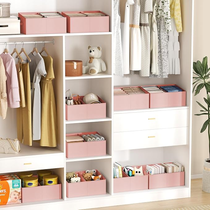 DIMJ Large Closet Shelf Organizer Bins 8 Packs - Image 5