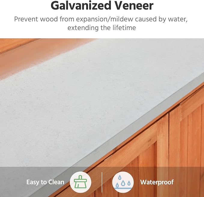 Topeakmart Wooden Outdoor Potting Bench Table - Image 6