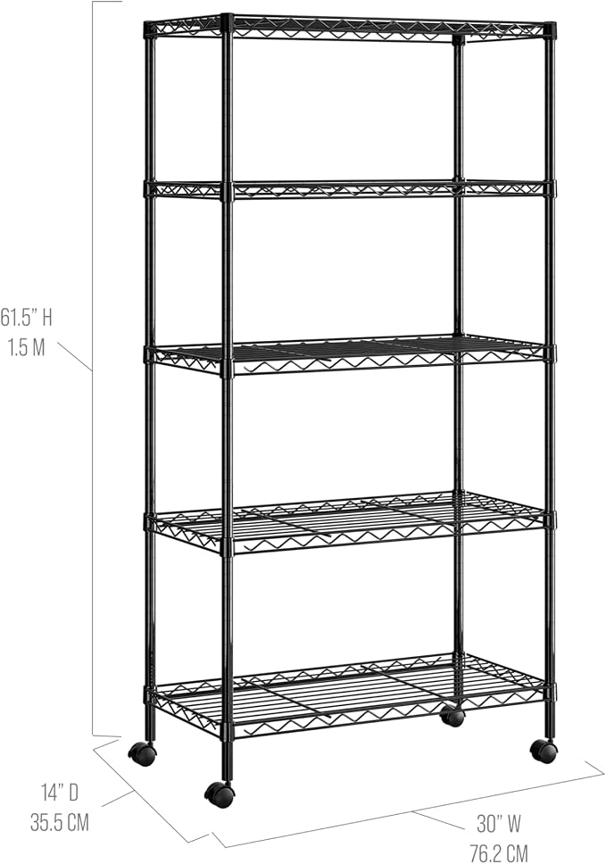 5-Tier Steel Wire Shelving - Image 3