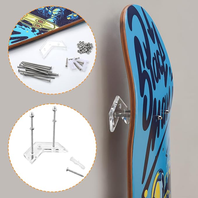 6 Packs Skateboard Wall Mount - Image 2