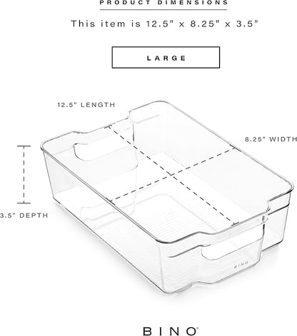 BINO | Stackable Plastic Storage Bins, Large - Image 3