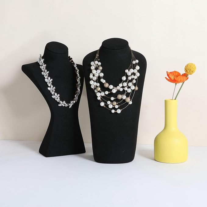 GemeShou Black necklace hanger jewelry organizer, Velvet jewelry stand necklace - Image 4