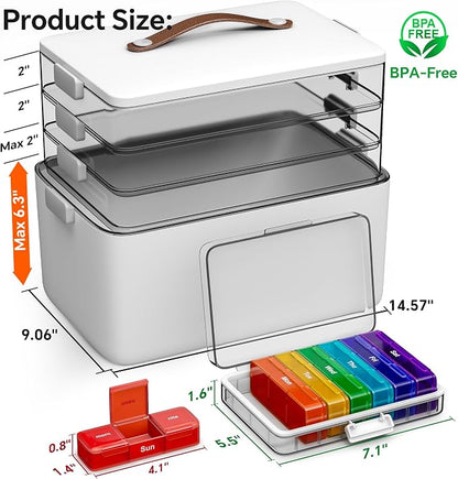 CTIME 4-Tier Extra-Large Medicine Organizer - Image 4