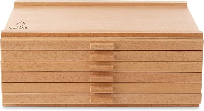 7 Elements 10 Drawer Wooden Artist Storage Supply Box - Image 5
