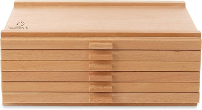 7 Elements 10 Drawer Wooden Artist Storage Supply Box - Image 5