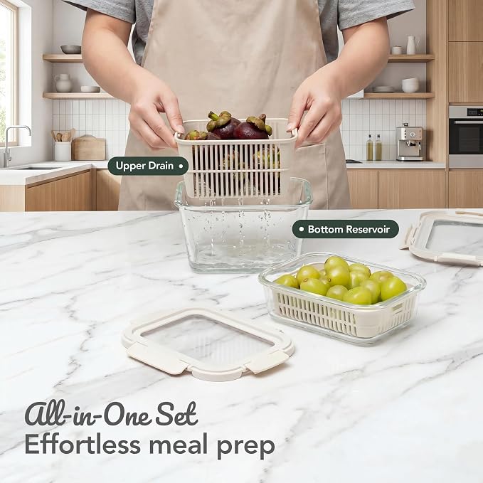 GENICOOK Glass Produce Storage Containers - Image 8