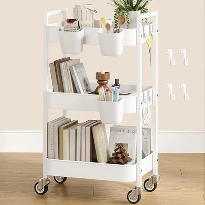 Nunsino 3 Tier Rolling Cart, Utility Cart by Nunsino