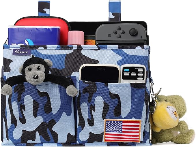 Surblue Bedside Caddy Hanging Bed Organizer Storage Bag Pocket - Image 3