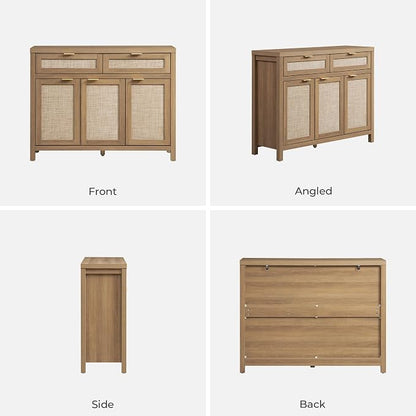 SICOTAS Rattan Sideboard Buffet Cabinet - Image 9