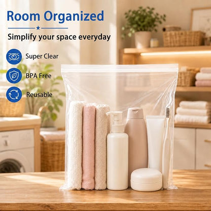 Large 3 Gallon Zippered Plastic Bags - Image 6