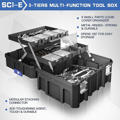 4 Tier Stackable Rolling Tool Box - Image 5