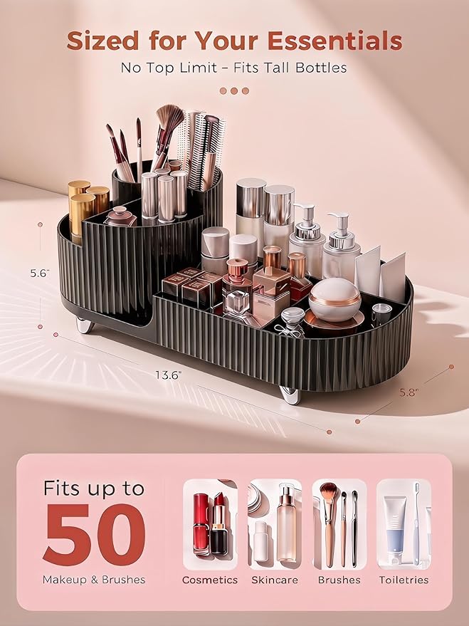 Booklov Rotating Makeup Caddy Organizer - Image 2