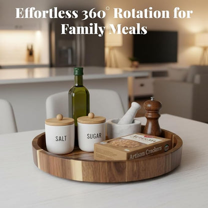 Acacia Wood Lazy Susan - Image 2