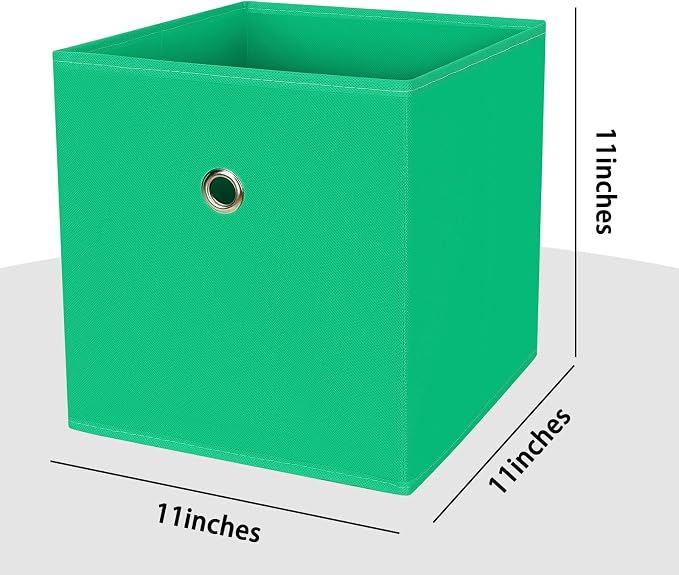 Foldable Storage Cubes Bins, 11 Inch Cloth Storage Cube Fabric Storage Box - Image 2