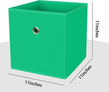 Foldable Storage Cubes Bins, 11 Inch Cloth Storage Cube Fabric Storage Box - Image 2