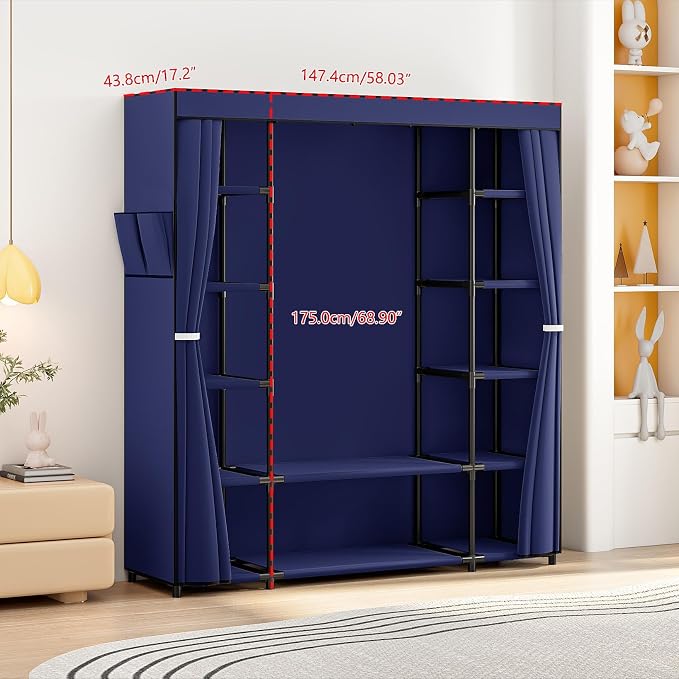SORCEDAS Portable Closet Wardrobe Organizer Storage - Image 3