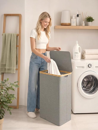 iEGrow Laundry Hamper with Lid, 110L Large Laundry Hamper with Handle and Lid - Image 7