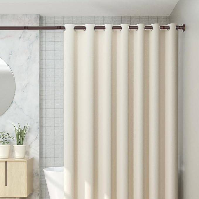 CorkLatta Bronze Shower Curtain Rod 31 to 68 Inch, 1 Inch Diameter Adjustable - Image 7