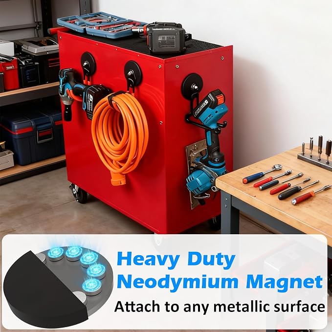 MUTUACTOR New Updated Heavy Duty Magnetic Hooks, 40lbs 2-Pack Super Strong - Image 3