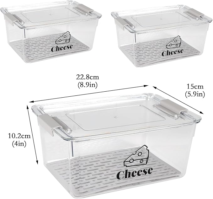 3 Pack Cheese Container Airtight - Image 7