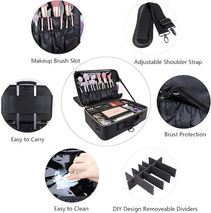 JOURMON Travel Makeup Train Case, Large Capacity Cosmetic Bags - Image 6