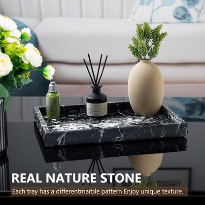 Real Natural Marble Tray for Bathroom, Kitchen and Desktop, Rectangle Genuine - Image 6