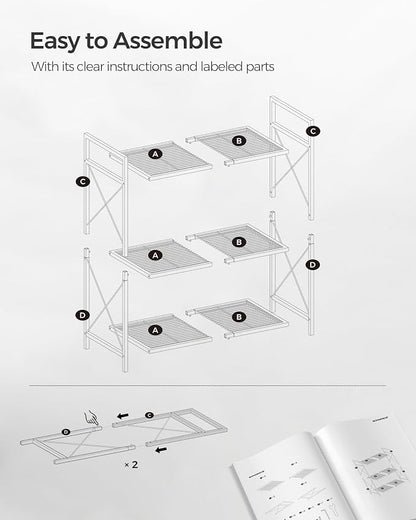 SONGMICS 3-Tier Metal Storage Rack - Image 7