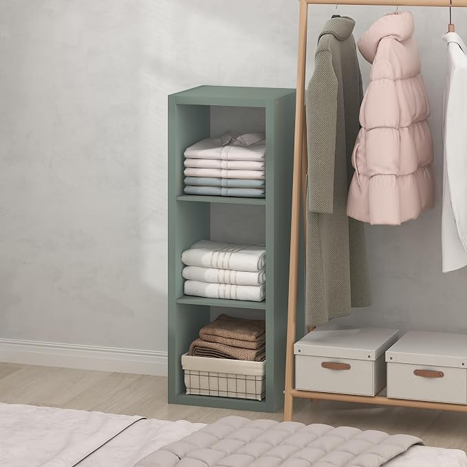 Furinno Cubic Closet Organizers and Storage, 3-Cube Closet Organizer, Open by Furinno-FitsYourSpaceFitsYourBudget