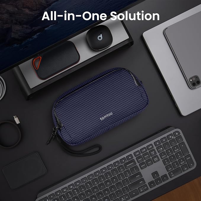 tomtoc Electronic Organizer Travel Case Performance, Water Resistant Dual - Image 3