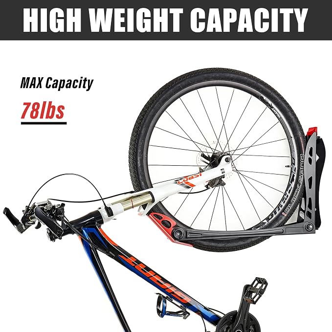 Wallmaster BIKEPAL Swivel Bike Rack, Wall Mounted Vertical Bike Storage Hanger - Image 4
