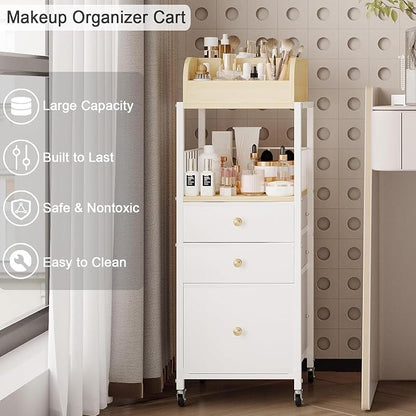 Makeup Organizer Cart with Drawers, Make up Organizers - Image 6