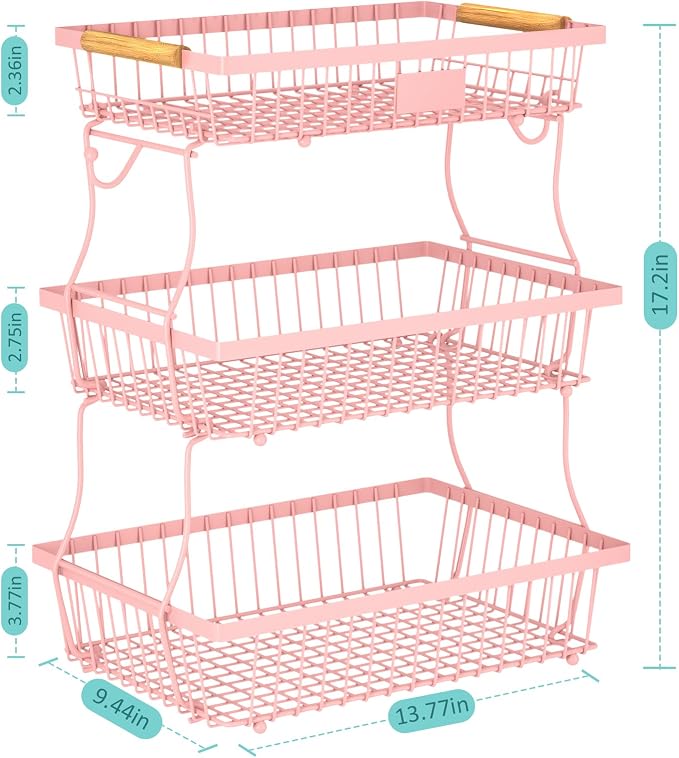 3 Tier Fruit Basket for Kitchen Counter - Image 4
