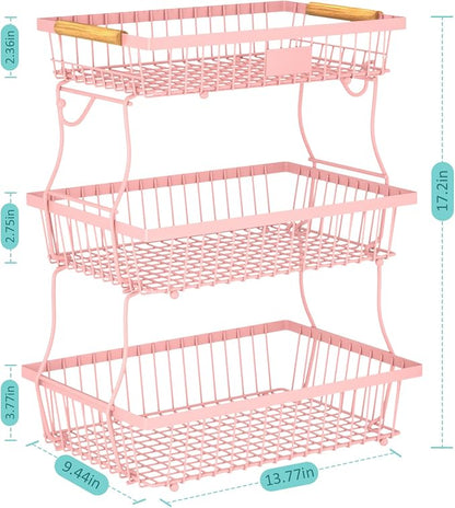3 Tier Fruit Basket for Kitchen Counter - Image 4