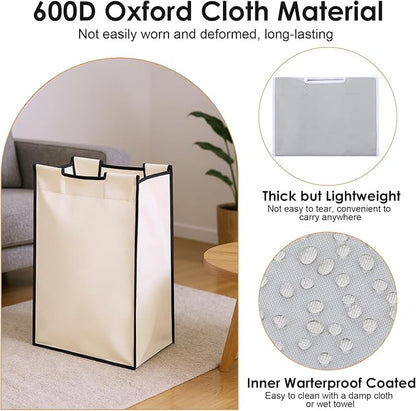 3 Pack Large Laundry Sorter Replacement Bags, 600D Oxford Cloth, Waterproof - Image 3