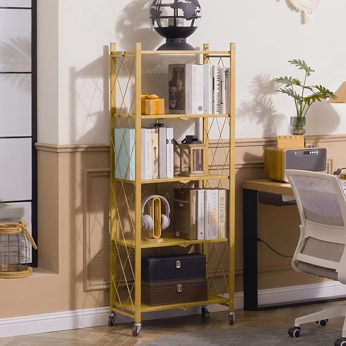 DEANIC 5-Shelf Folding Bookcase - Image 2