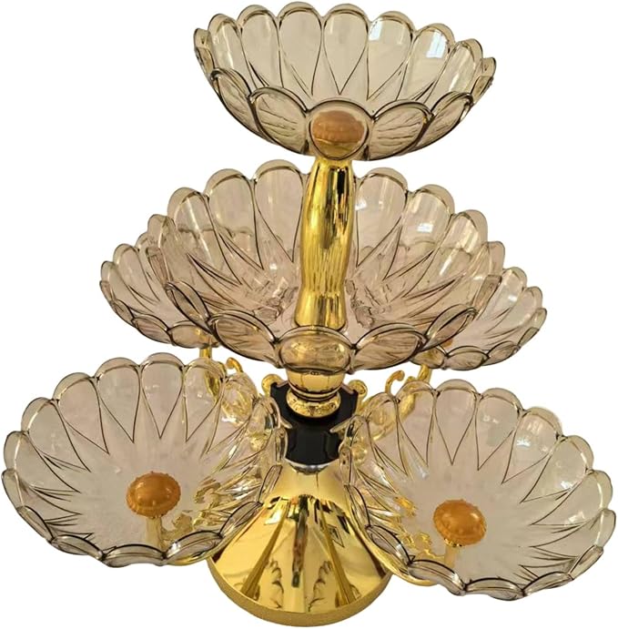 Flower Shape Appetizer Platter Divided Serving Dishes Fruit Bowl Dried Fruit by Unknown