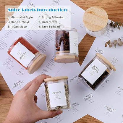Glass Spice Jars with Bamboo Lids - Image 5
