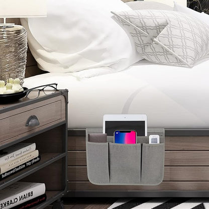Bedside Caddy Bedside Storage Organizer Magazine Phone Tablet iPad Remote Holder - Image 6