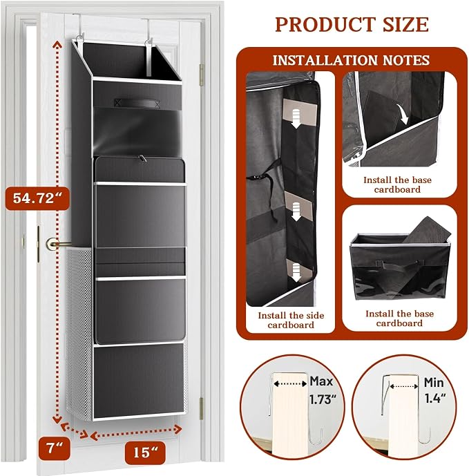 2-in-1 Wrapping Paper Organizer Storage, Over Door or Under Bed Organizer - Image 2