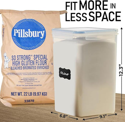 Flour Storage Container 2 PC Extra Large Food Storage Containers - Image 2