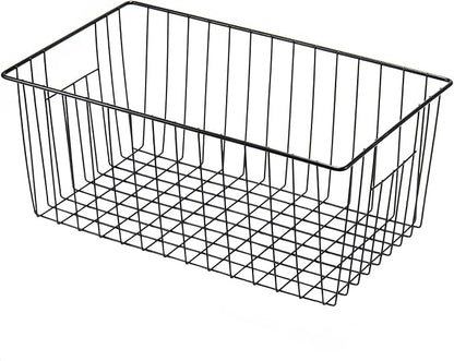 16inch Freezer Storage Organizer Baskets, Refrigerator Metal Wire Basket Bins - Image 2