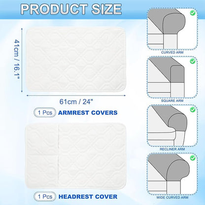 uxcell 2Pcs Sofa Armrest Covers, Armchair Covers - Image 2