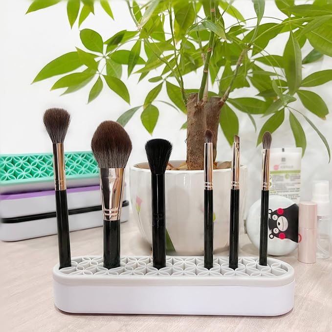 TANG SONG 2 PCS Silicone Make up Brush Holder Cosmetic Storage Box Desktop - Image 4